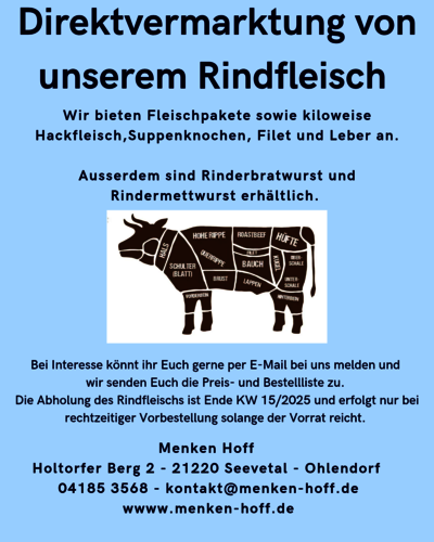 Direktvermarktung von Rindfleisch im April